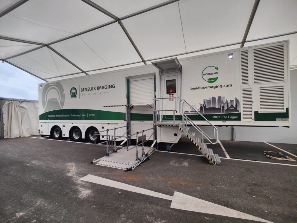 TrioMed installed Philips 1.5T Ingenia MRI in a trailer at the Vincent Moran Regional Health Hub.